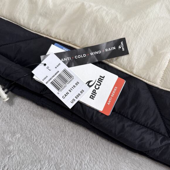Rip Curl Anti-Series Pack Anorak Women’s Jack Size L In Black - Picture 8 of 14